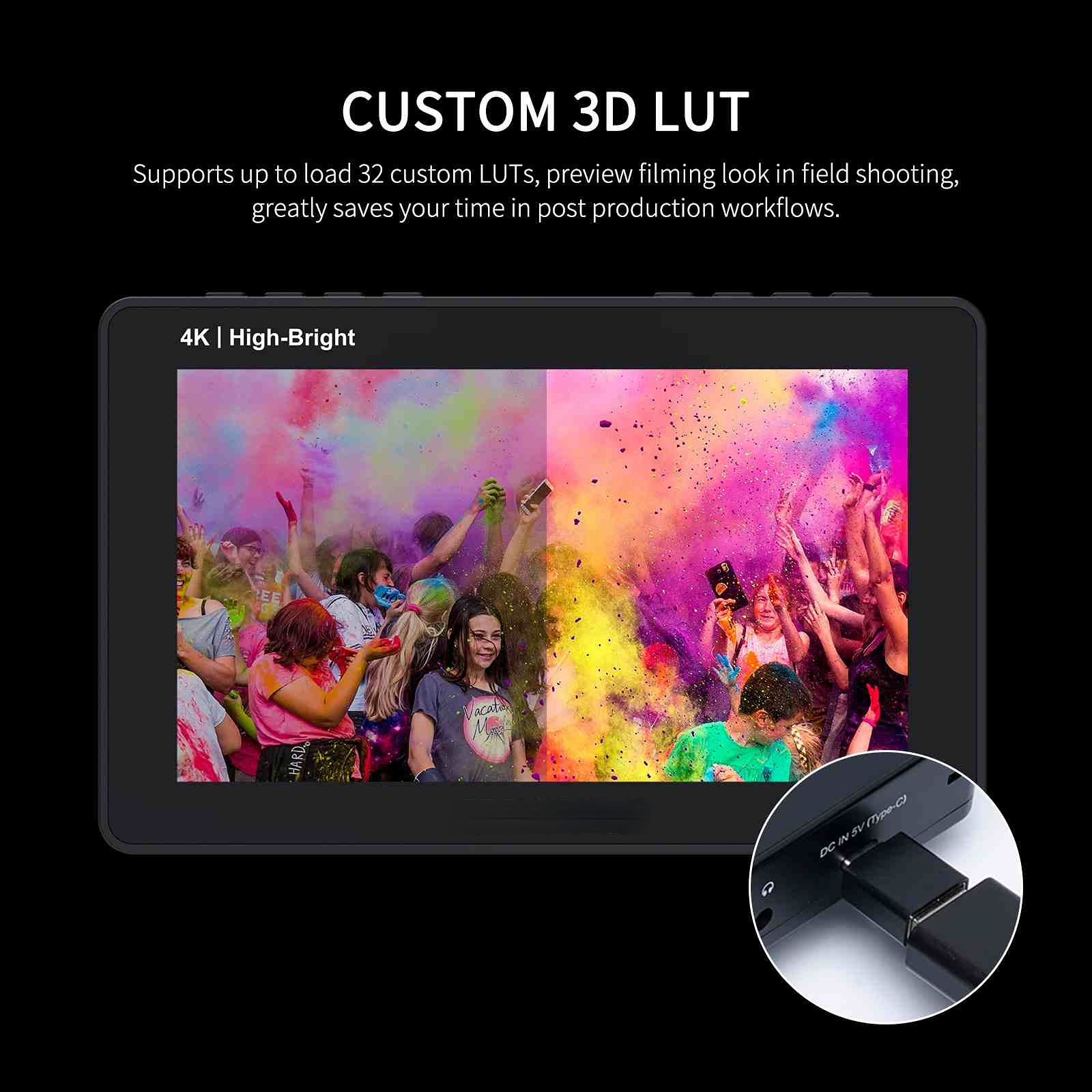 F5 PROX 5.5 Inch 1600nit High Bright DSLR Camera Field Monitor F970 Install and Power Kit