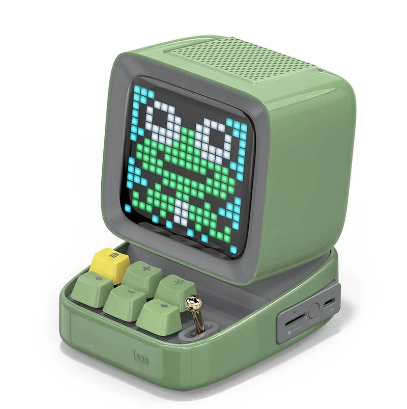 Retro Pixel Art Bluetooth Portable Speaker and Alarm Clock