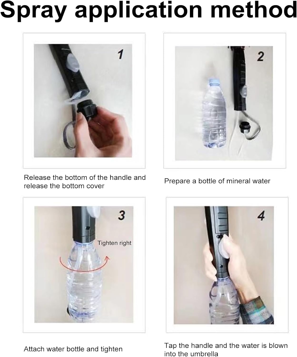 Portable Misting Fan Umbrella With UV Protection