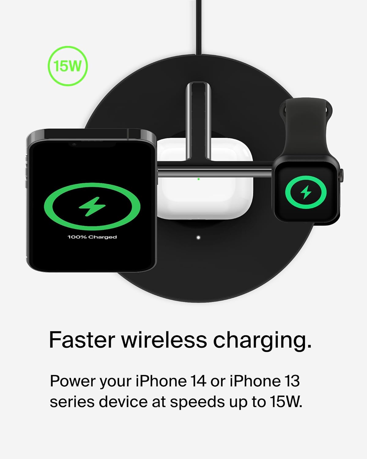 3-in-1 Wireless Charger Stand - Fast Charging