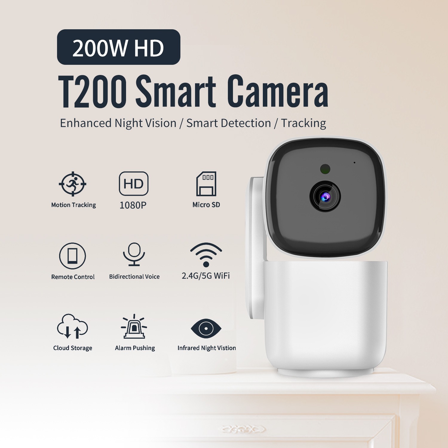 1080p cloud ant intelligent wifi monitoring 360 degree pan tilt motion tracking night vision