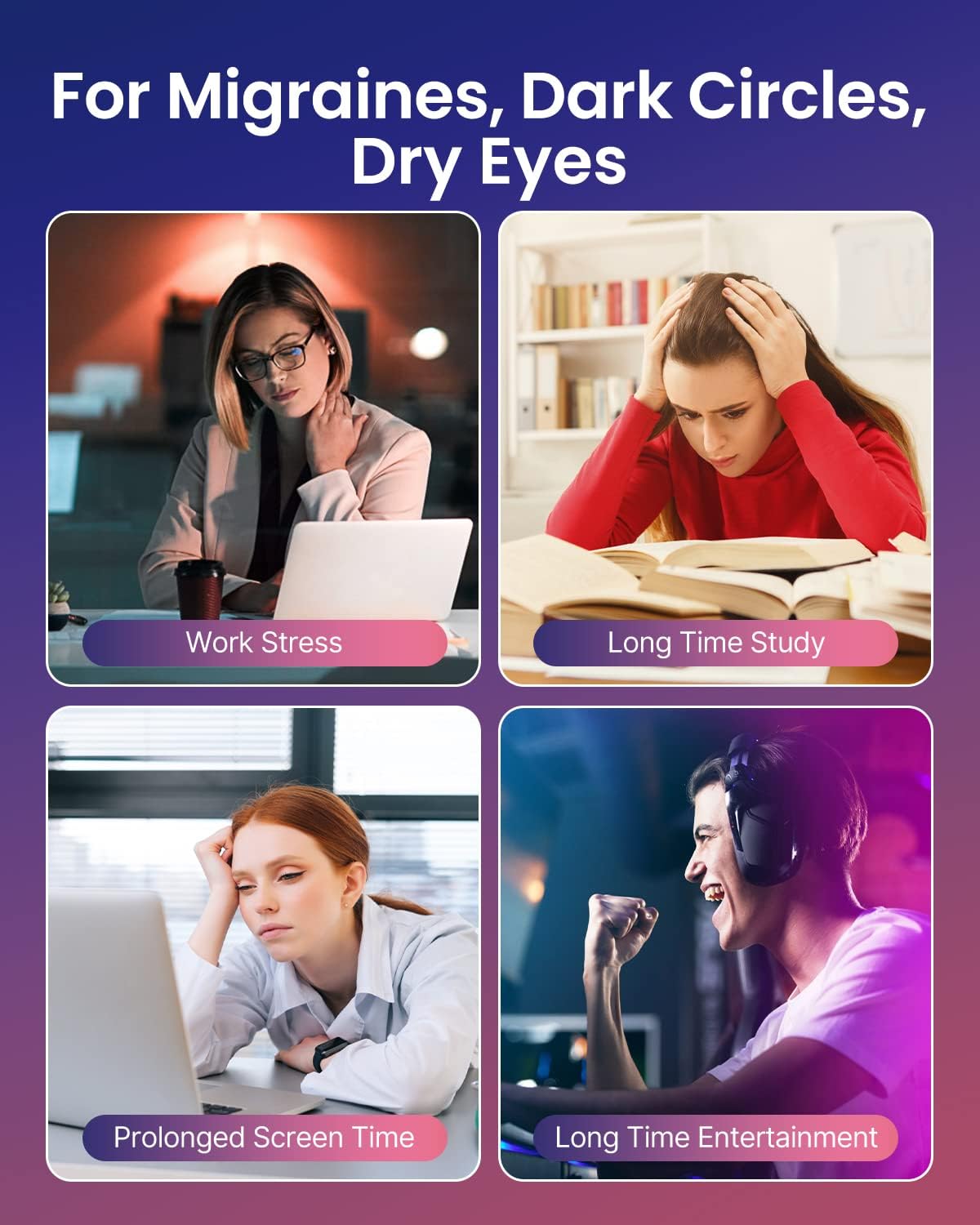 Eye Massager with Heat, Face Massager, Heated Eye Mask with Bluetooth Music