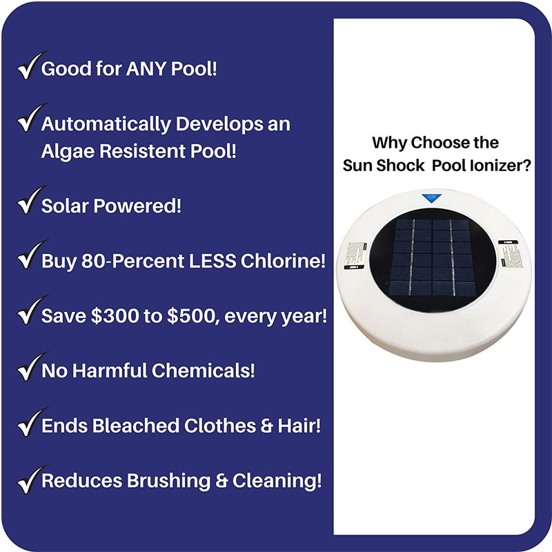 Solar Chlorine-Free Sun Shock & Water Purifier Ionizer