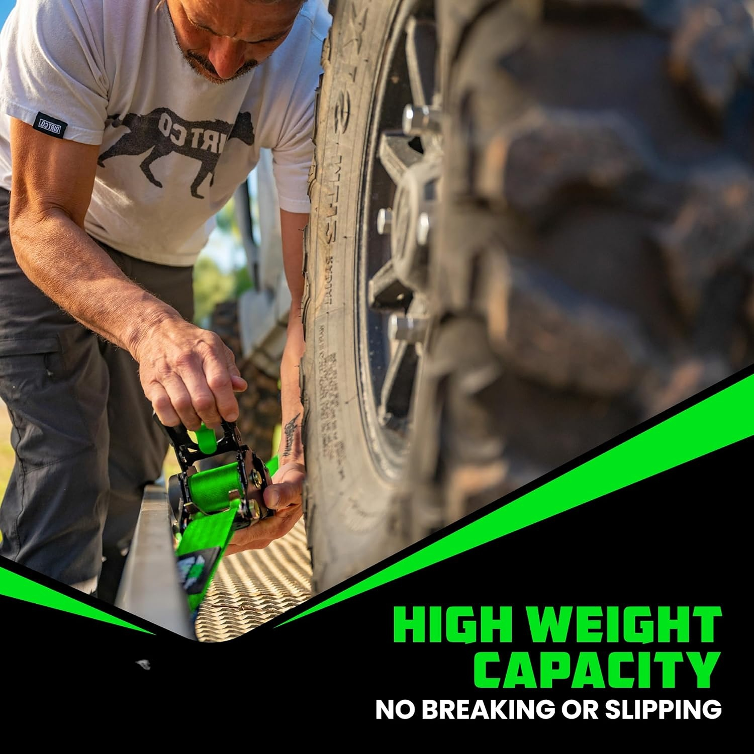 Retractable ratchet Tie down Band (4PK) - 1,209 LBS guaranteed maximum breaking strength! Includes (4) Ultimate 1 