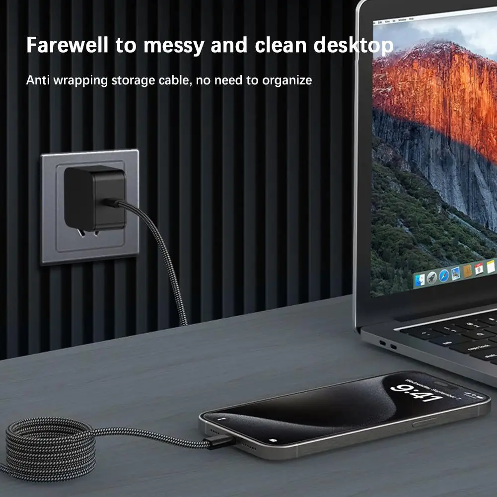 Magnetic Rope 100W USB Magnetic Fast Charger Cable For IPhone MacBook Samsung