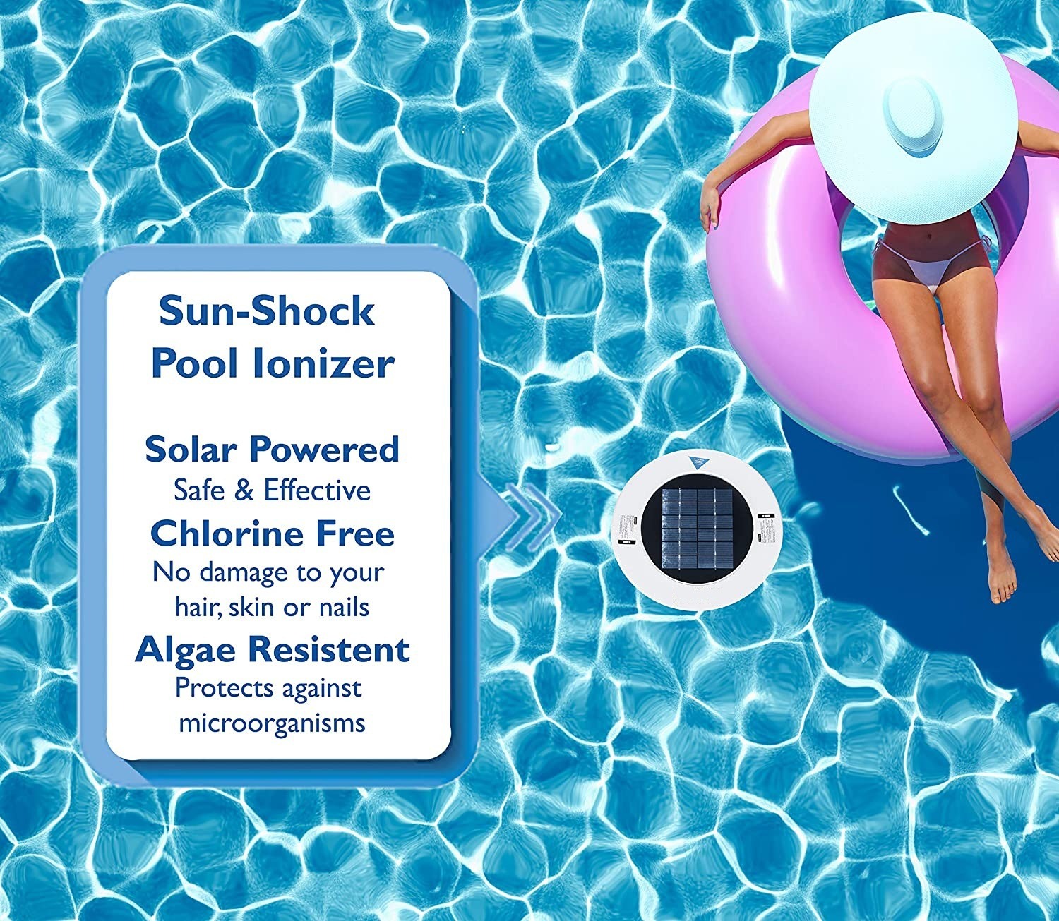 Solar Chlorine-Free Sun Shock & Water Purifier Ionizer