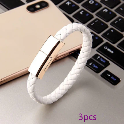 2022 New Bracelet USB Charging Data Cable Cord For I Phone USB C & Micro Cable