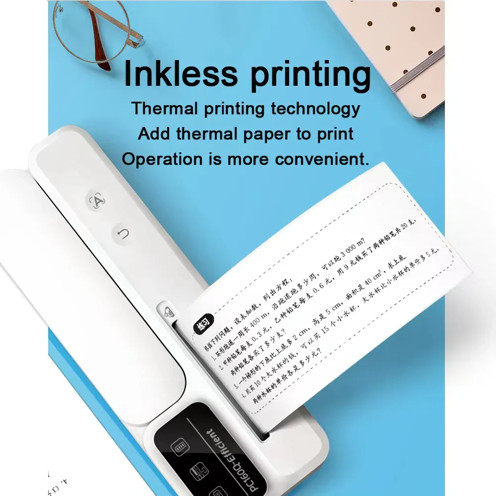 Efficient Portable Thermal Photo Printer mini camera printer with thermal sticker paper