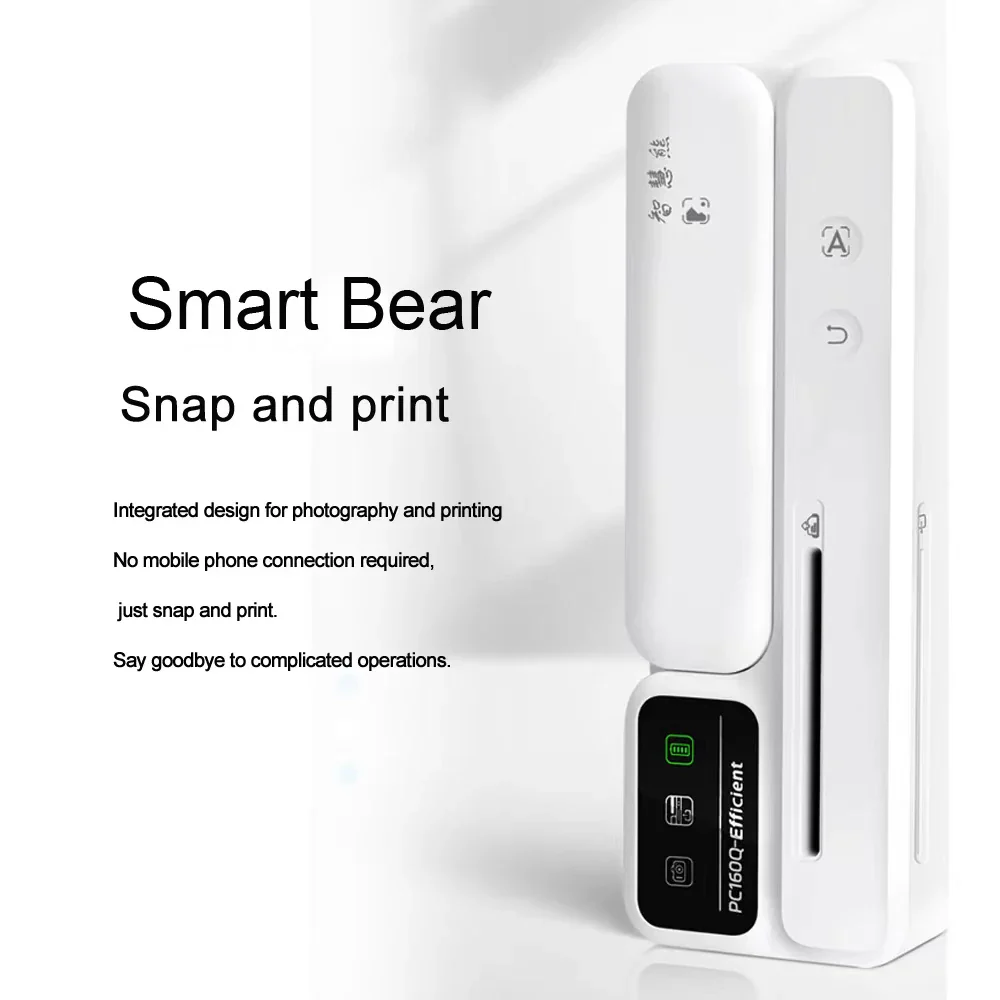 Efficient Portable Thermal Photo Printer mini camera printer with thermal sticker paper