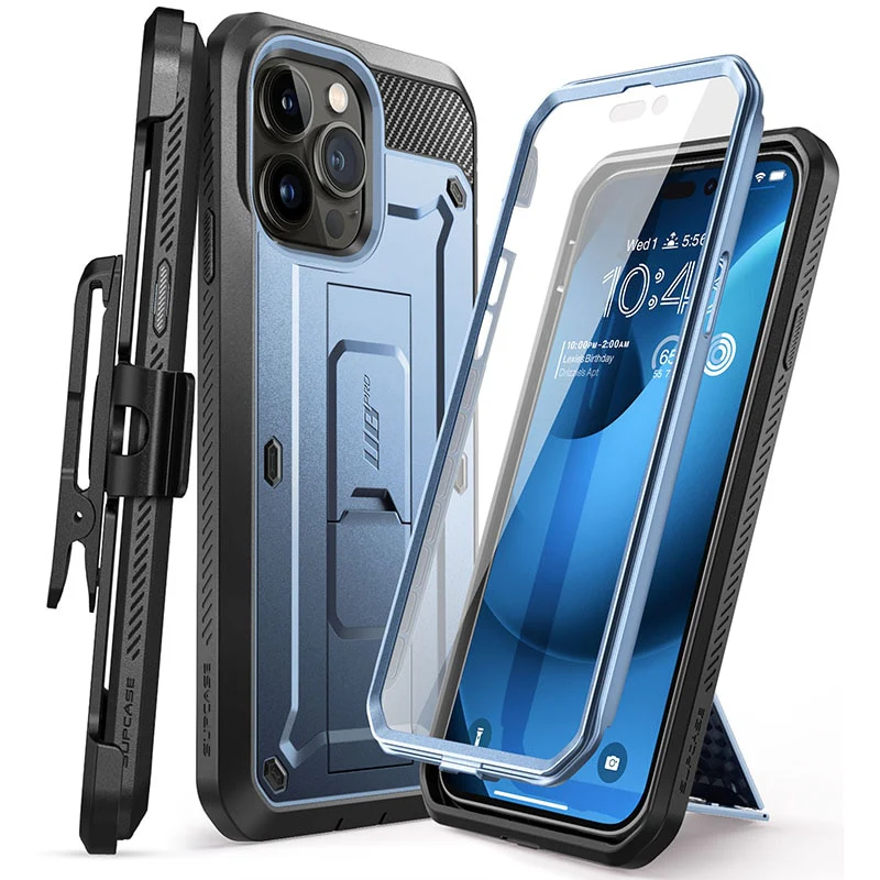 iPhone 360 Full-Body Rugged Holster Cover with Built-in Screen Protector & Kickstand