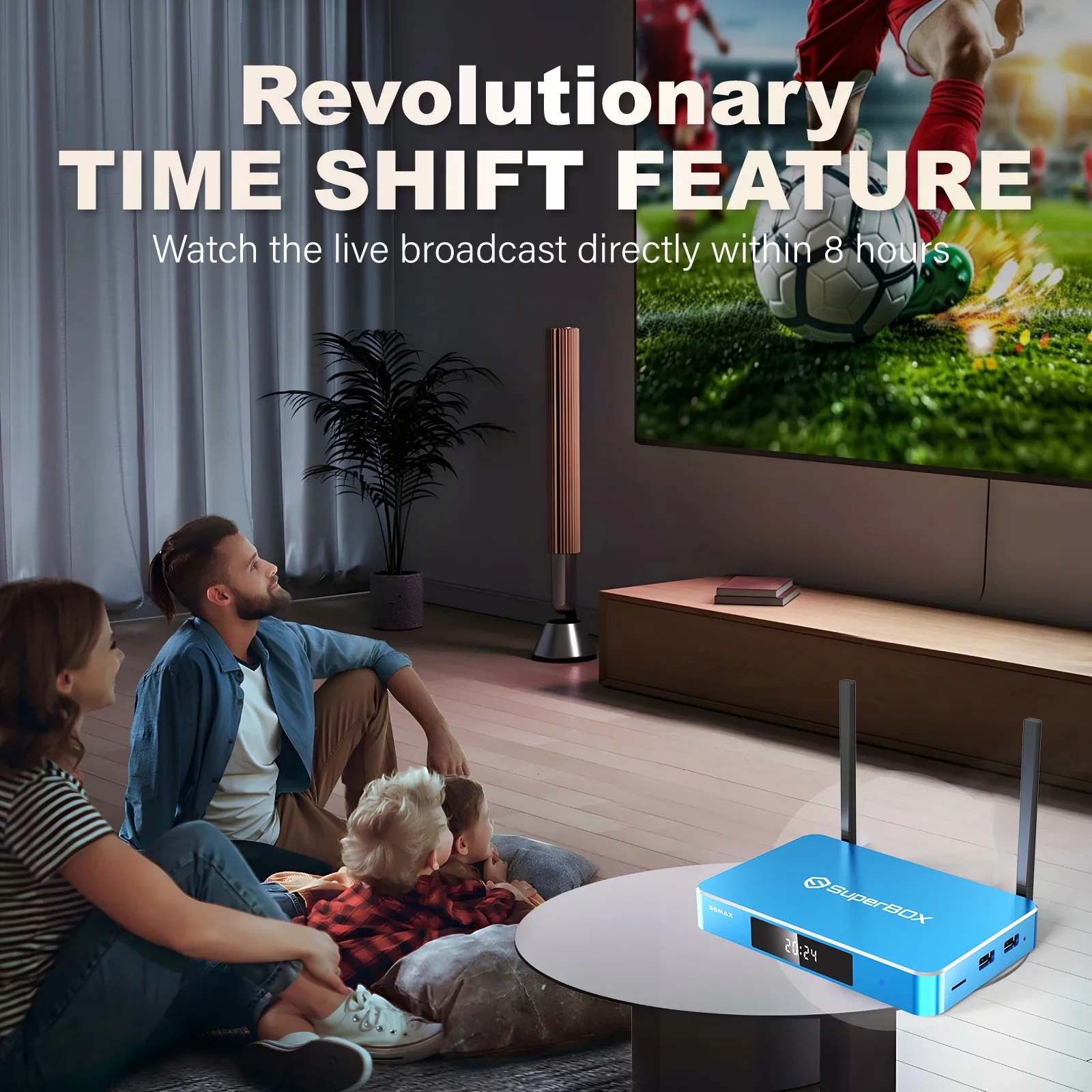 Super Box S6 Max 2025 Fully Loaded, 6K 8K HD,4GB RAM+64GB ROM, Superbox S6 Max Smart TV Box with Voice Remote&Parental control time, 2T2R Dual Band Wifi