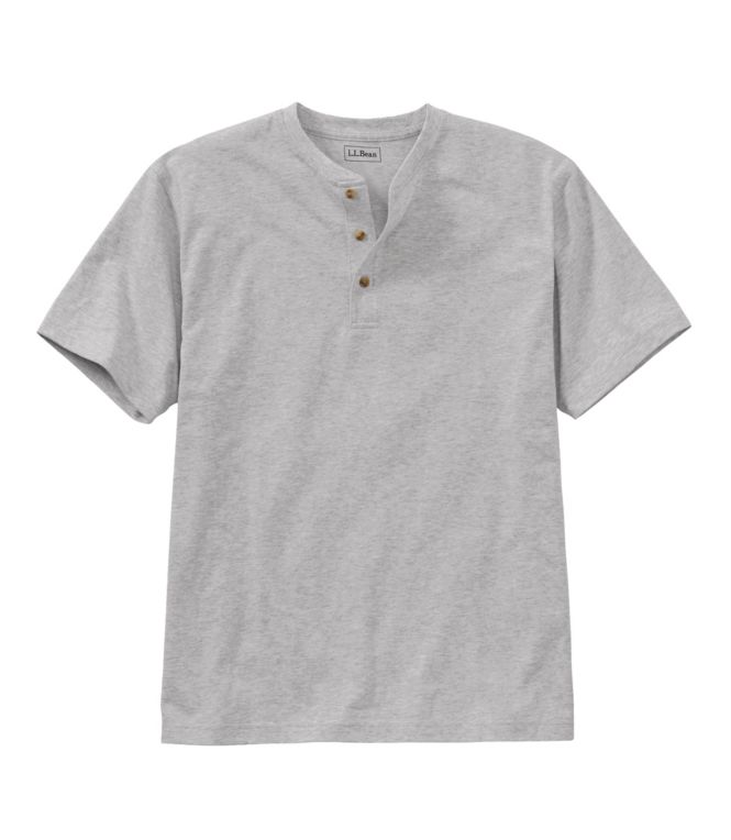 Men's Carefree Unshrinkable Tee, Traditional Fit, Henley