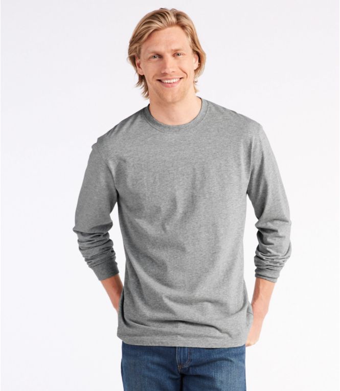 Men's Carefree Unshrinkable Tee, Traditional Fit, Long-Sleeve