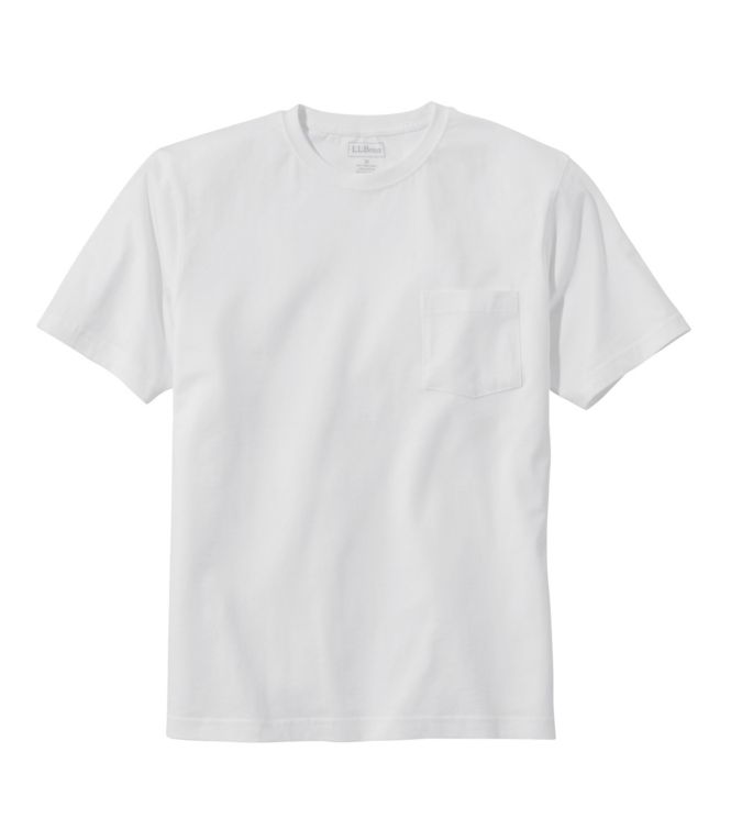 Men's Carefree Unshrinkable Tee with Pocket, Traditional Fit
