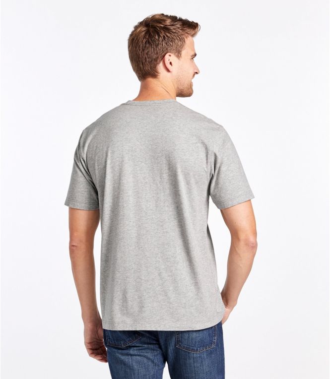 Men's Carefree Unshrinkable Tee with Pocket, Traditional Fit