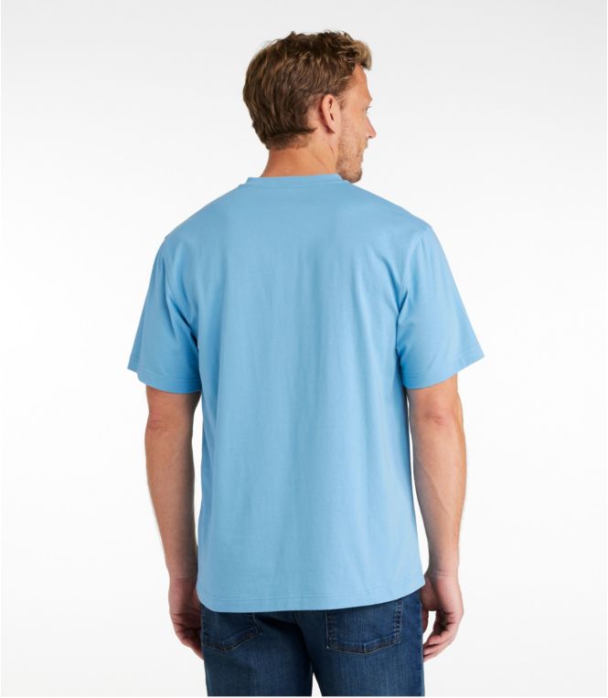 Men's Carefree Unshrinkable Tee, Traditional Fit, Henley