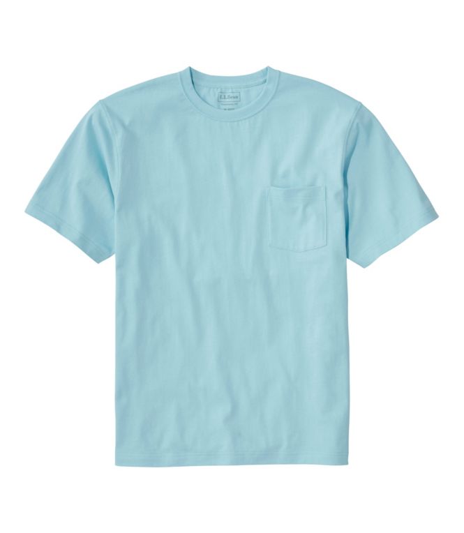 Men's Carefree Unshrinkable Tee with Pocket, Traditional Fit