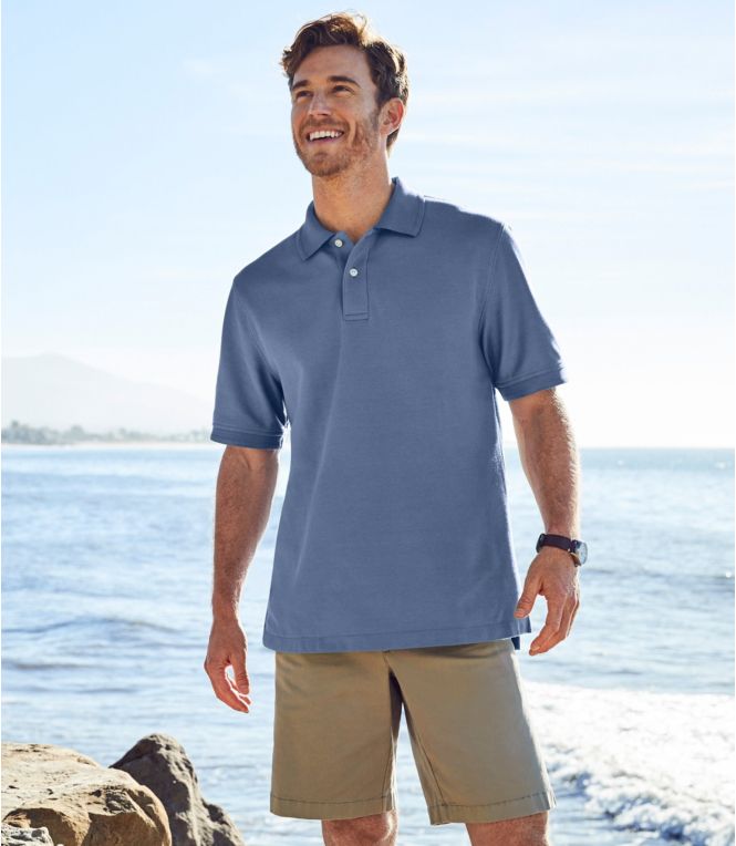 Men's Premium Double L® Polo Banded, Short-Sleeve Without Pocket