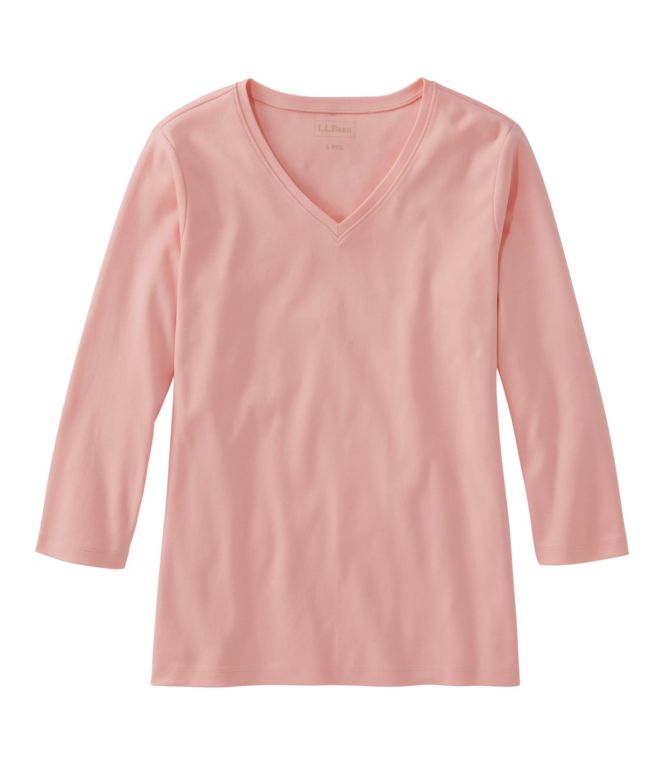 Women's L.L.Bean V-Neck, Three-Quarter-Sleeve