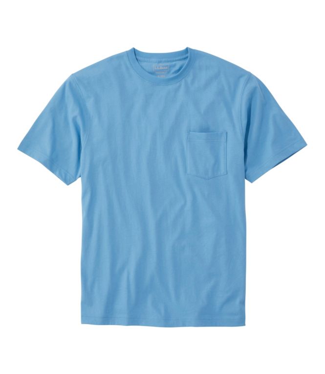 Men's Carefree Unshrinkable Tee with Pocket, Traditional Fit