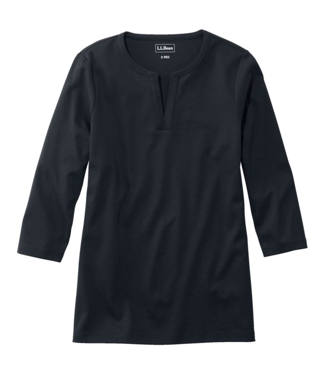 Women's L.L.Bean Tee, Three-Quarter-Sleeve Splitneck Tunic