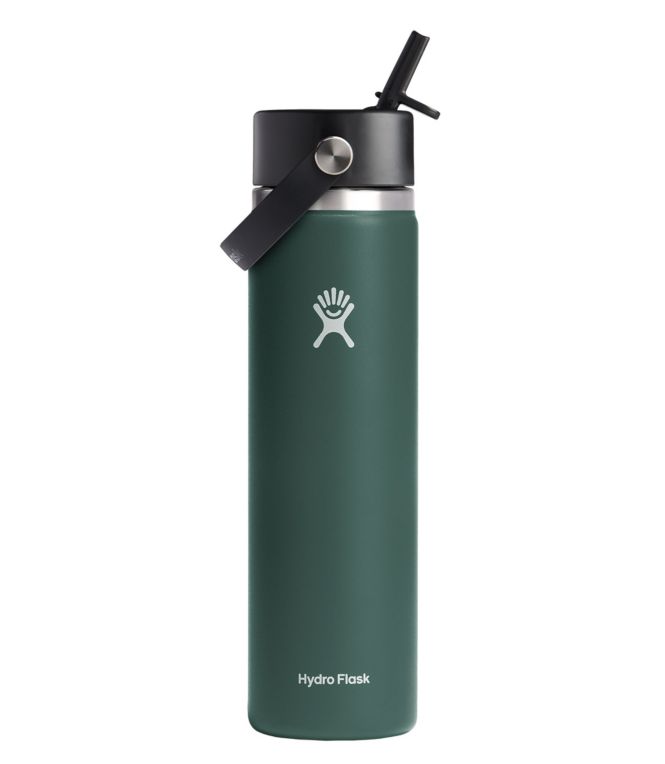 Hydro Flask Wide Mouth Water Bottle with Flex Straw Cap, 24 oz.