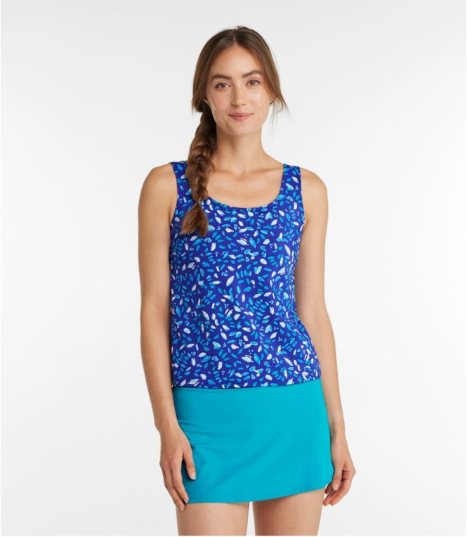 Women's BeanSport Swimwear, Scoopneck Tankini Top Print
