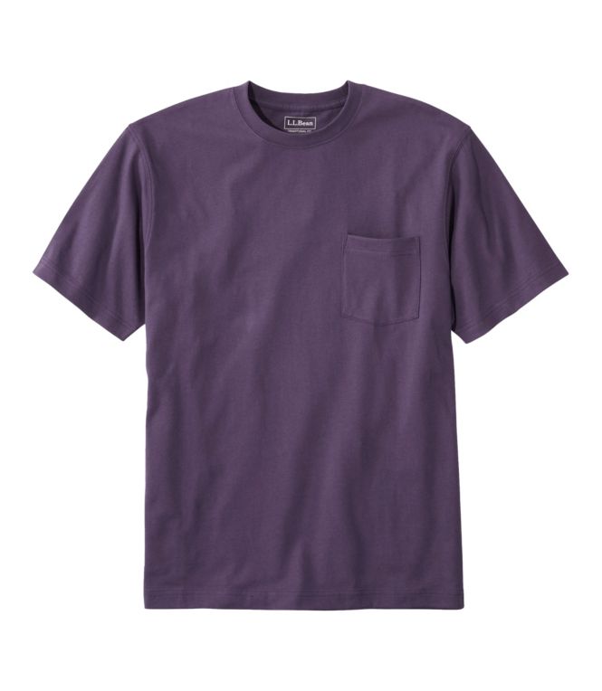 Men's Carefree Unshrinkable Tee with Pocket, Traditional Fit
