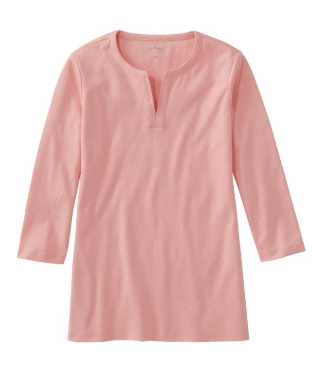 Women's L.L.Bean Tee, Three-Quarter-Sleeve Splitneck Tunic