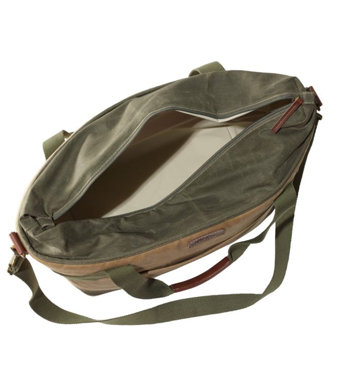 Insulated Waxed-Canvas Tote, Large