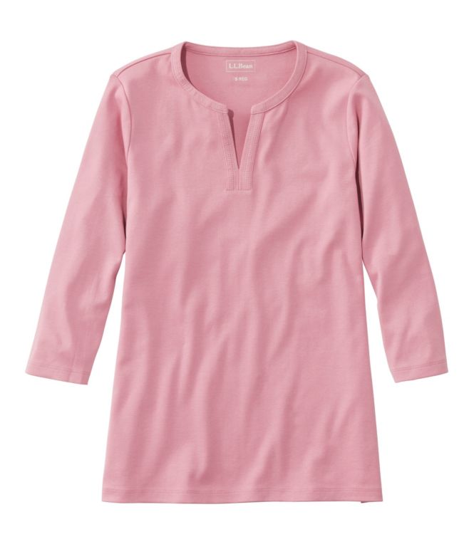 Women's L.L.Bean Tee, Three-Quarter-Sleeve Splitneck Tunic