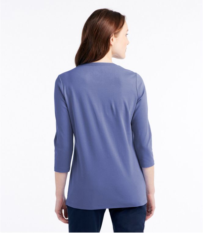 Women's L.L.Bean Tee, Three-Quarter-Sleeve Splitneck Tunic