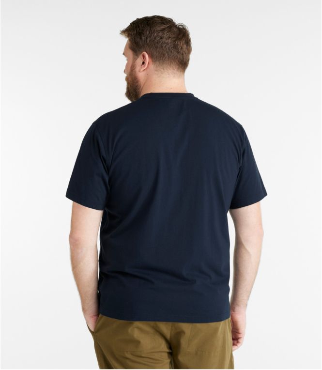 Men's Carefree Unshrinkable Tee, Traditional Fit, Henley