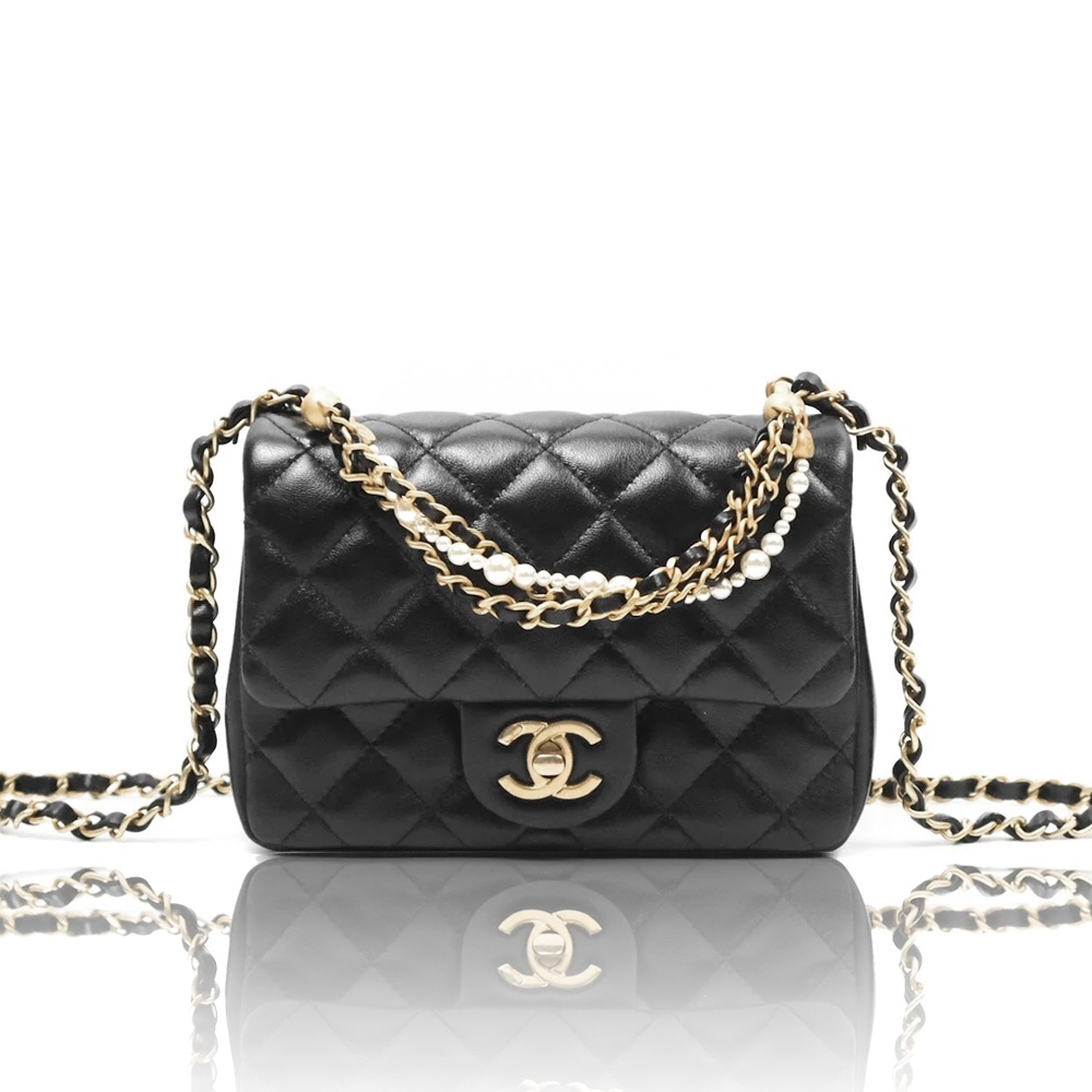 Chanel 24P Mini Square Black (Replica) - Ultra-Collectible