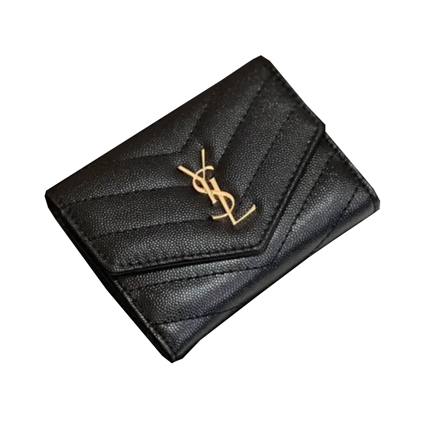 Saint Laurent YSL Classic Button Card Holder & Coin Wallet (Replica) - Ultra-Collectible
