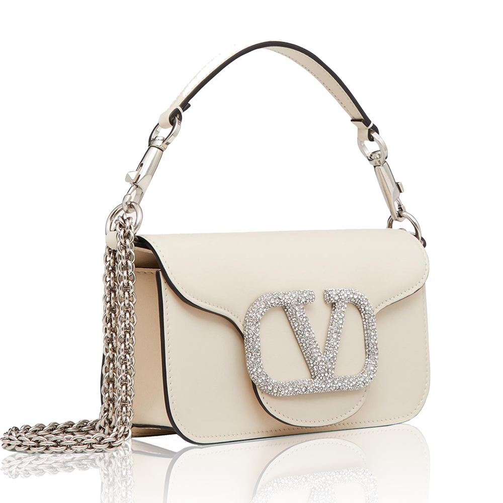 VALENTINO GARAVANI LOC MICRO BAG WITH CHAIN AND JEWEL LOGO  (Replica) - Ultra-Collectible