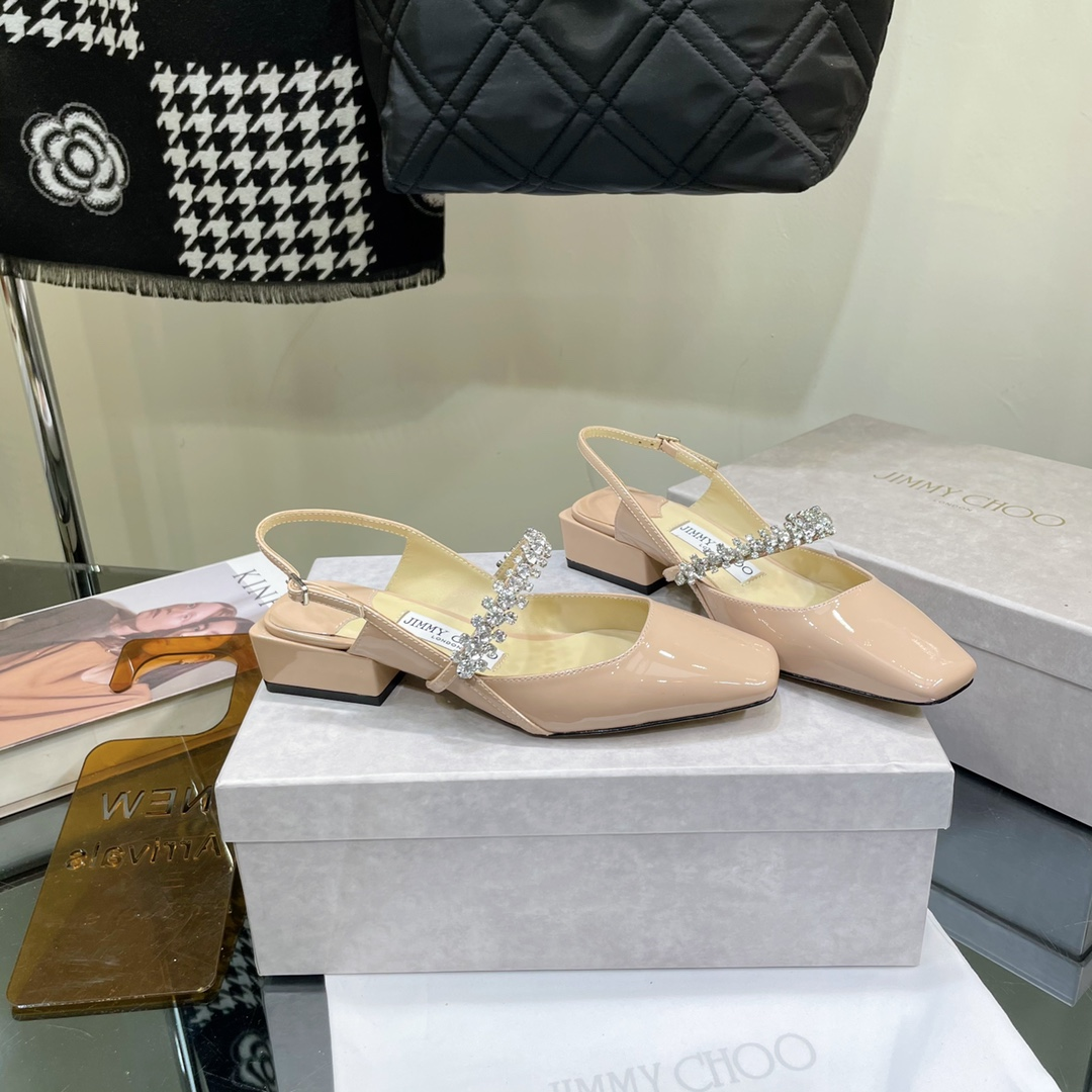 Jimmy Choo 4.5CM Bun With High HeelsSlide Sandal (Replica) - Ultra-Collectible