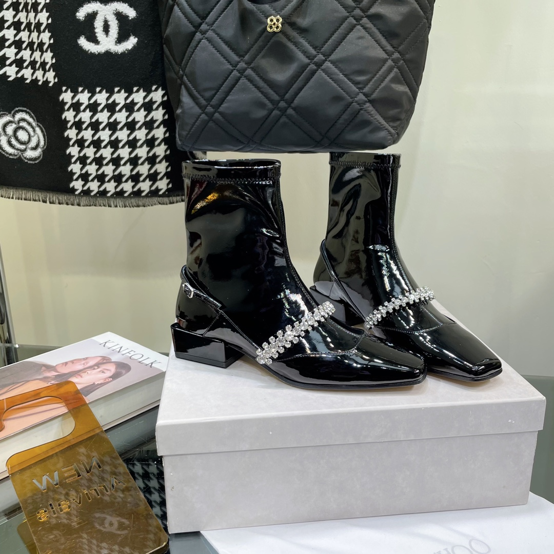 Jimmy Choo Simple High-powered Ankle Boots Slide Sandal (Replica) - Ultra-Collectible