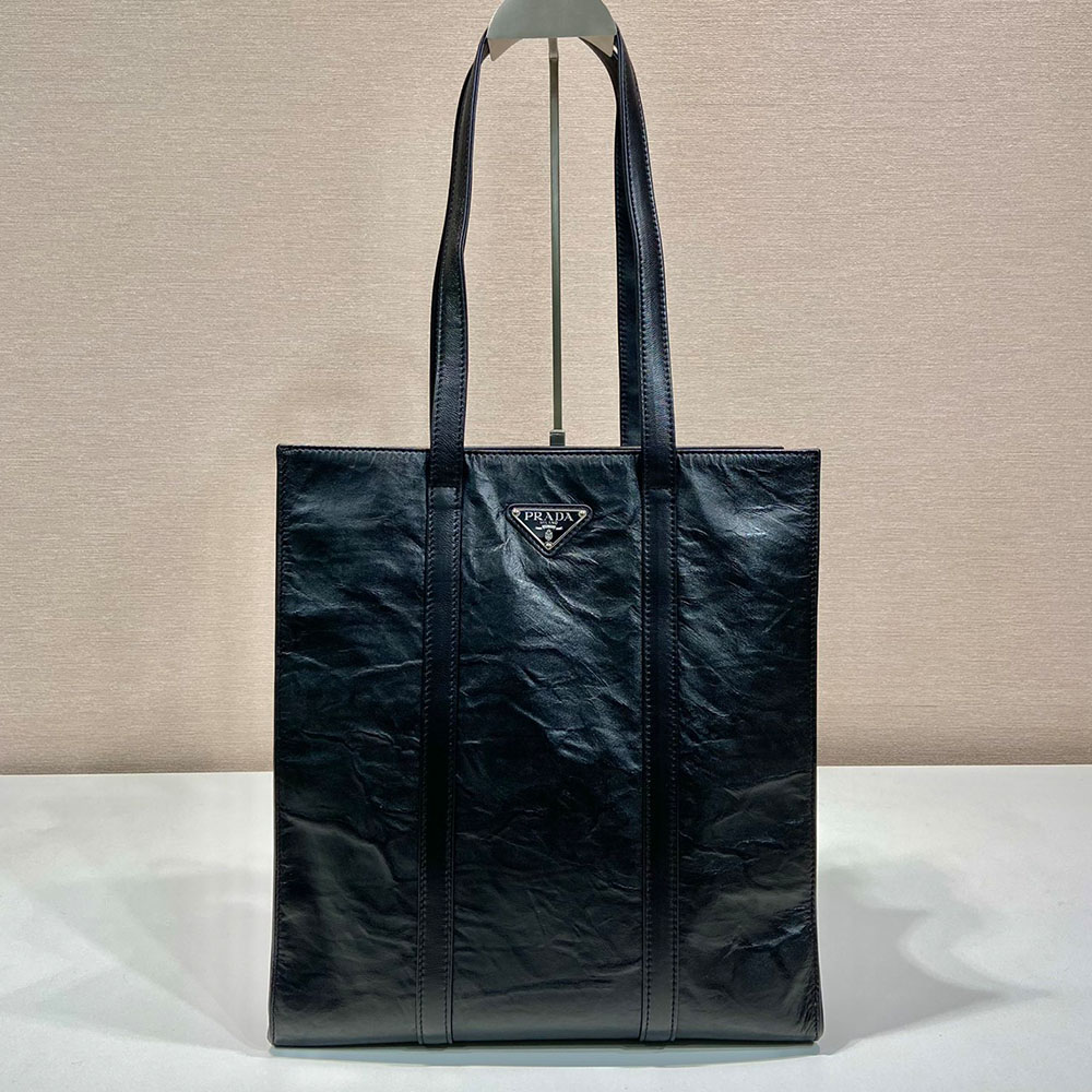Prada Small Antique Nappa Leather Tote - Ultra-Collectible