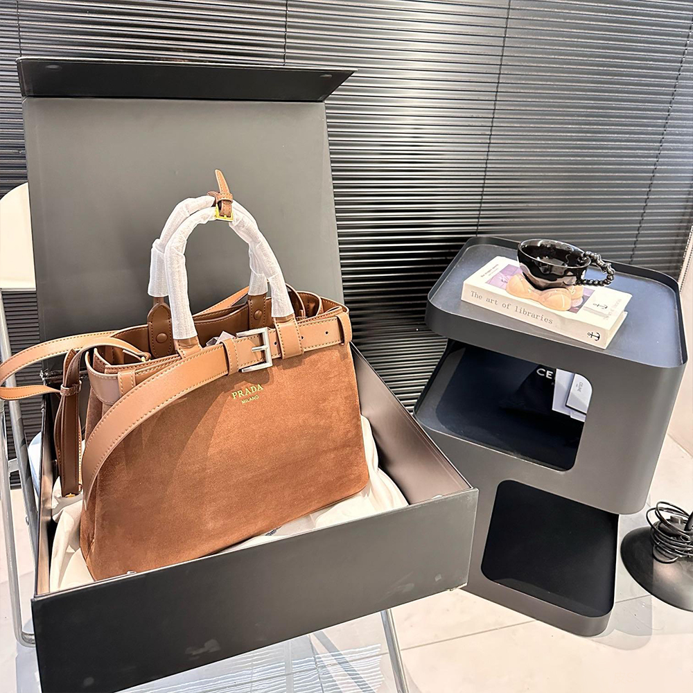 Prada Suede Buckle bag (Replica) - Ultra-Collectible