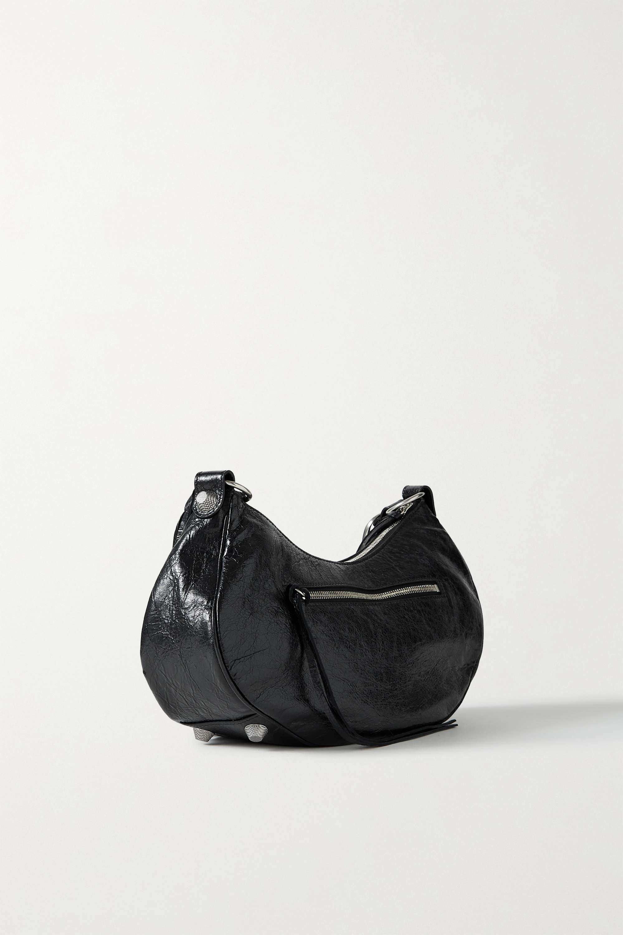 BALENCIAGA Le Cagole small studded crinkled-leather shoulder bag - Ultra-Collectible