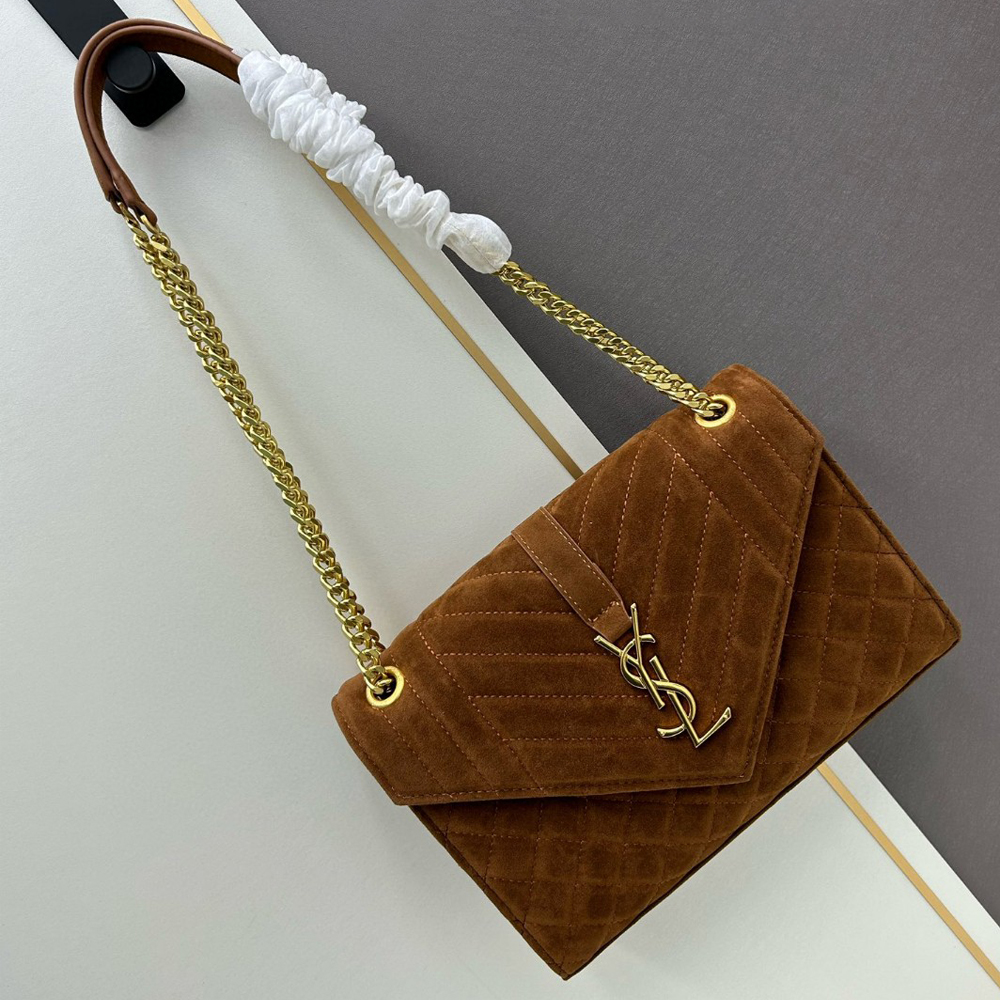Saint Laurent YSL Suede Envelope Bag (Replica) - Ultra-Collectible