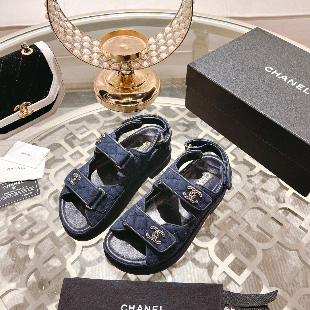 Chanel  Everything Fits Comfortably Hook And Loop Fasteners Sandals Slide（Replica） - Ultra-Collectible