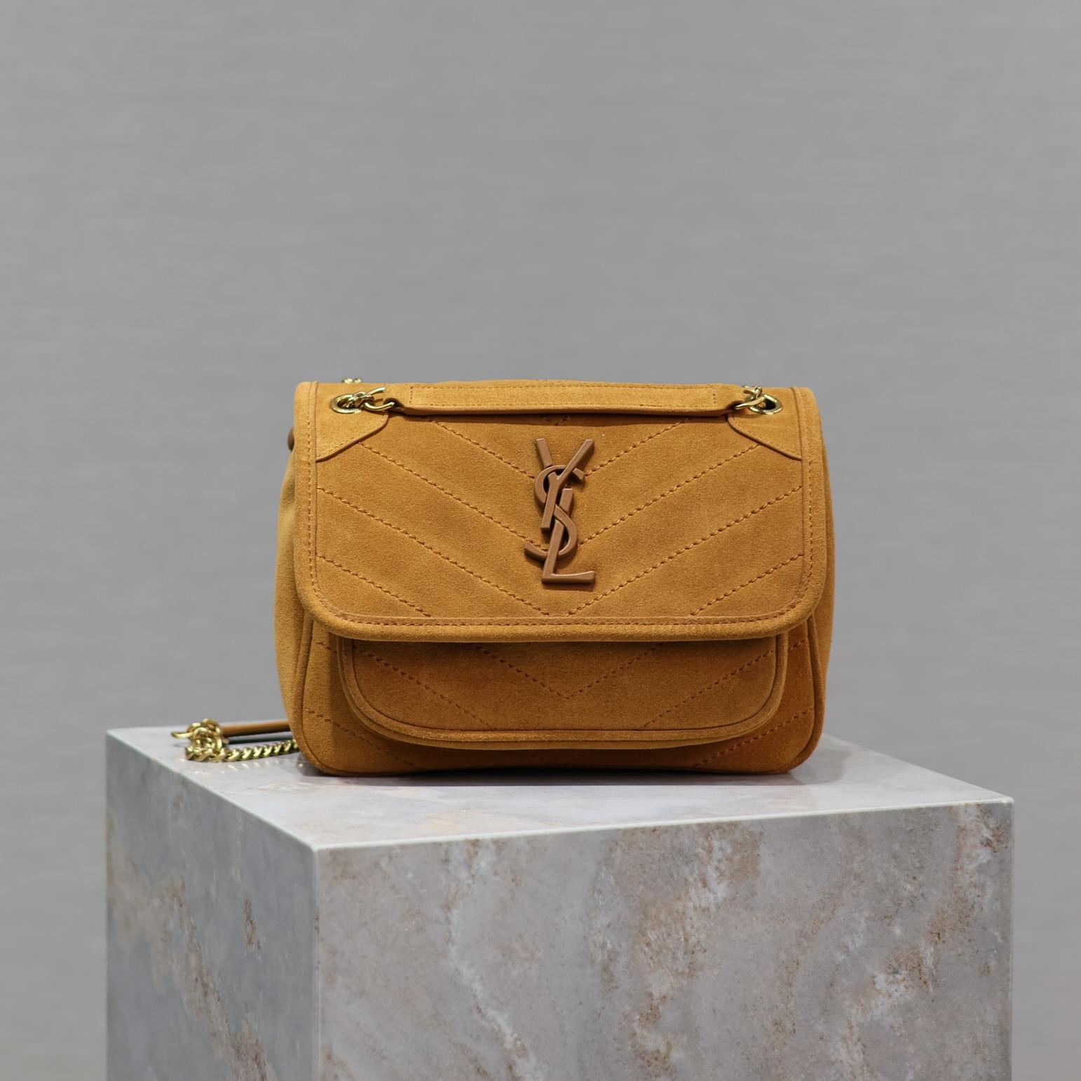 Saint Laurent ySl Tan Suede Medium Niki Shoulder Bag (Replica) - Ultra-Collectible