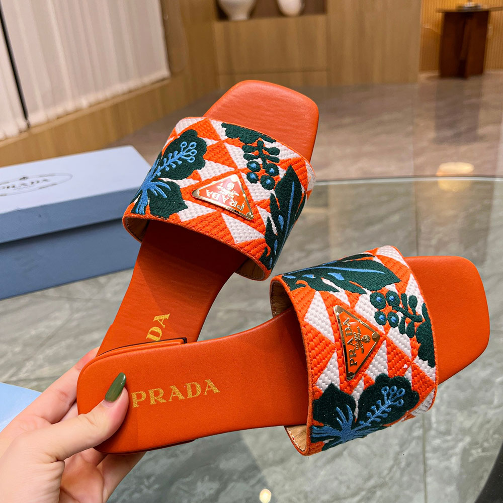 Prada Open-toed Flip-flops With Round Heads Slide Sandal (Replica) - Ultra-Collectible