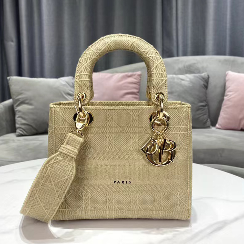 Dior Medium LADY Bag Cannage Embroidery(Replica) - Ultra-Collectible