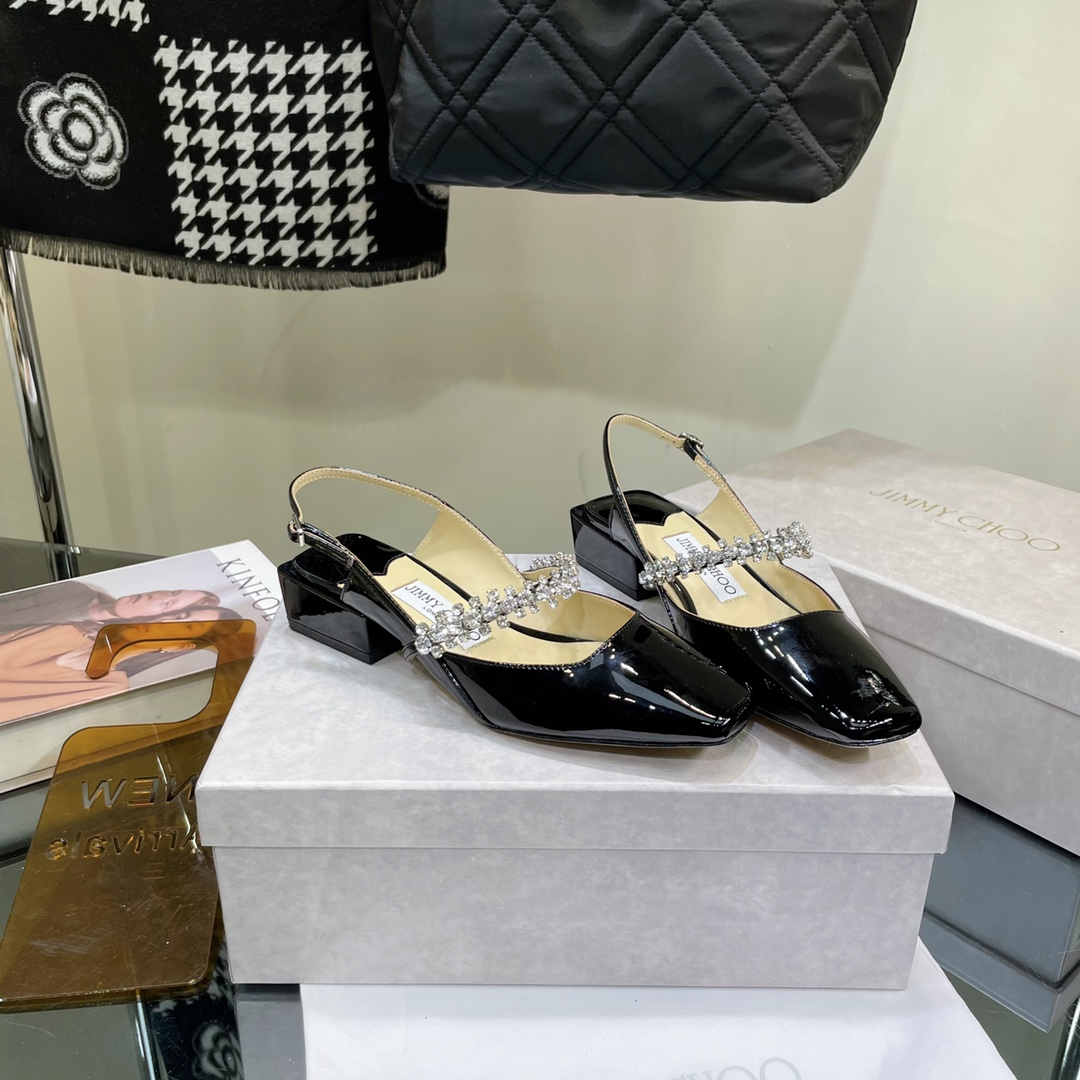 Jimmy Choo 4.5CM Bun With High HeelsSlide Sandal (Replica) - Ultra-Collectible