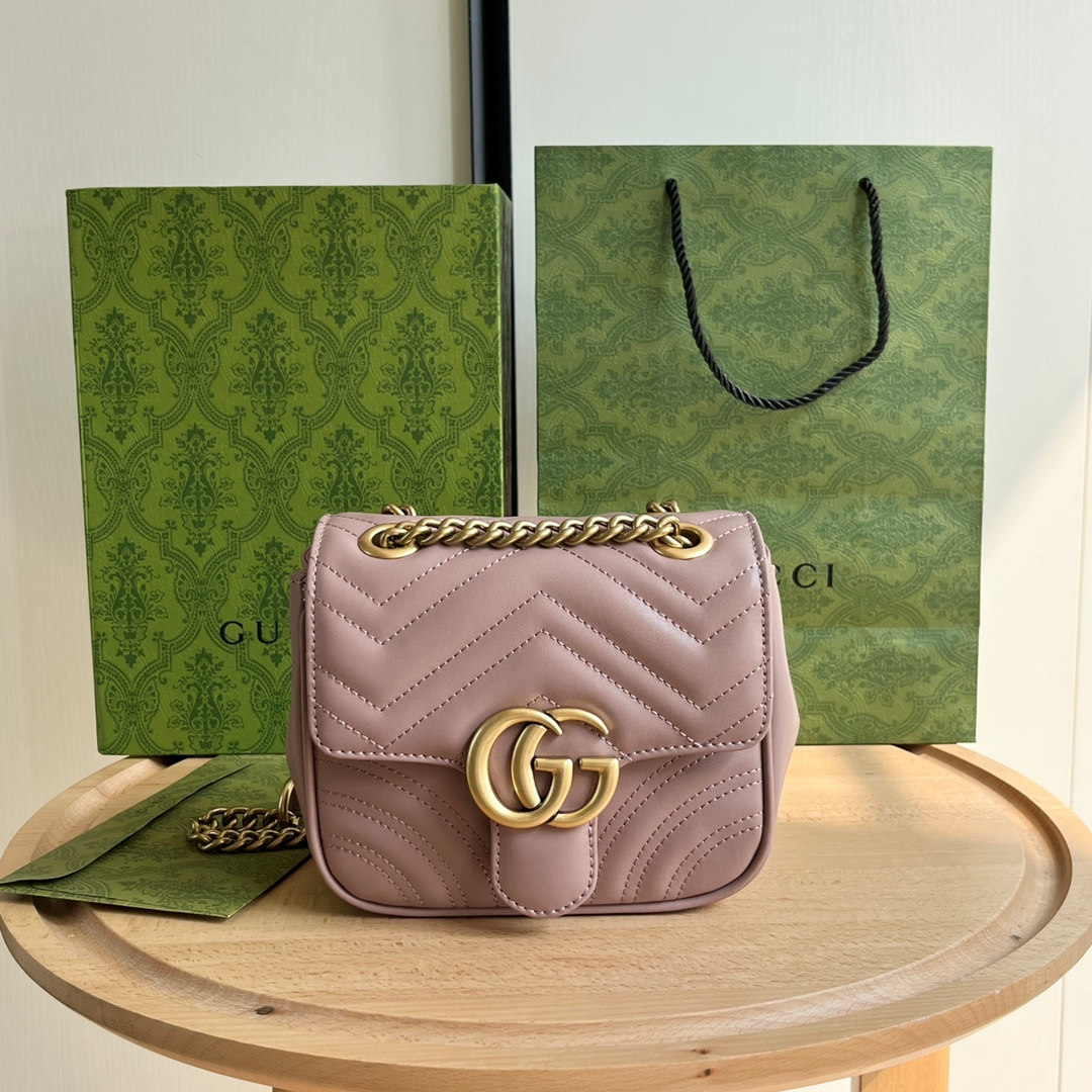 Gucci Marmont GG Leather Shoulder Bag(Replica) - Ultra-Collectible