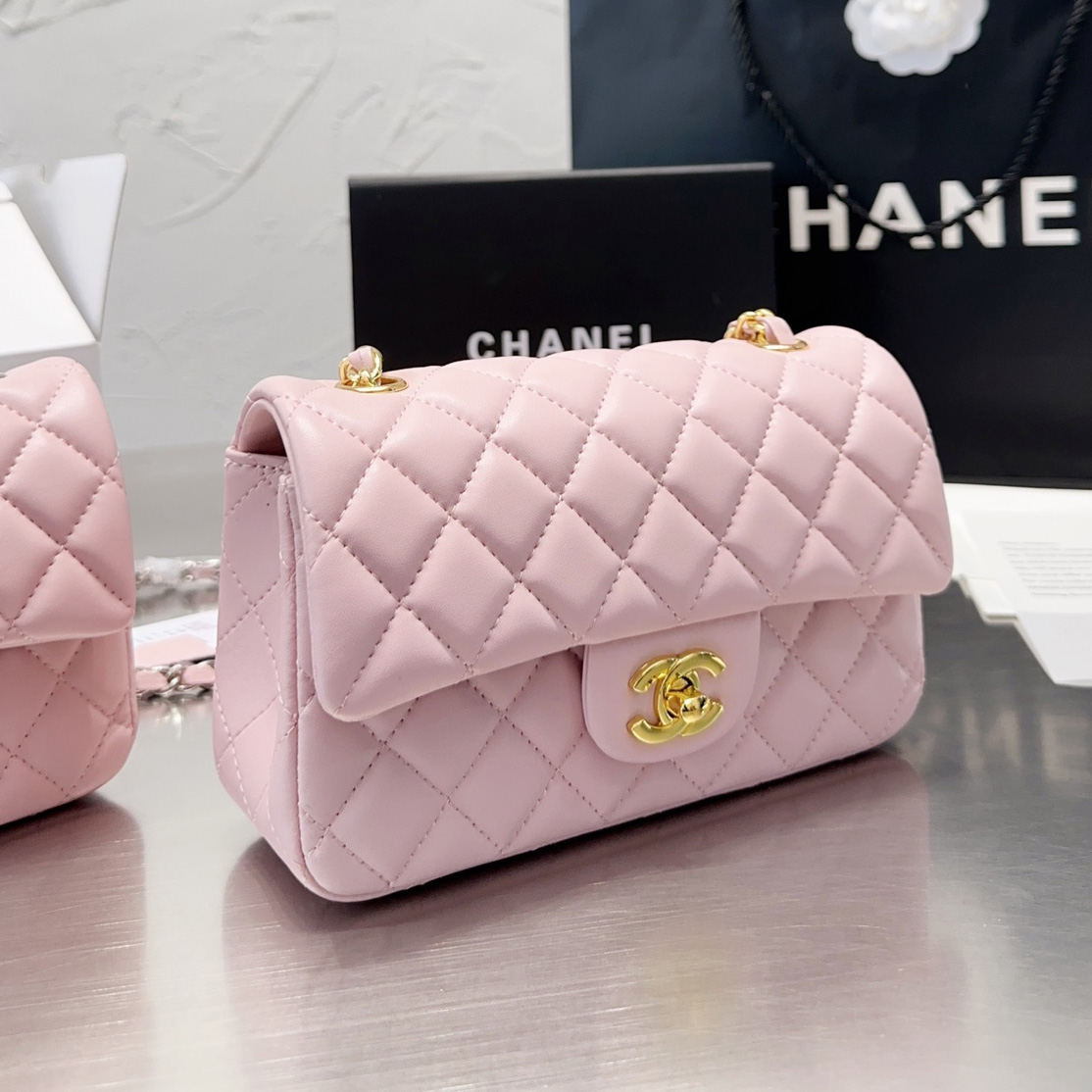 Chanel Classic Pink Flag Bag Small 20cm-   (Replica) - Ultra-Collectible