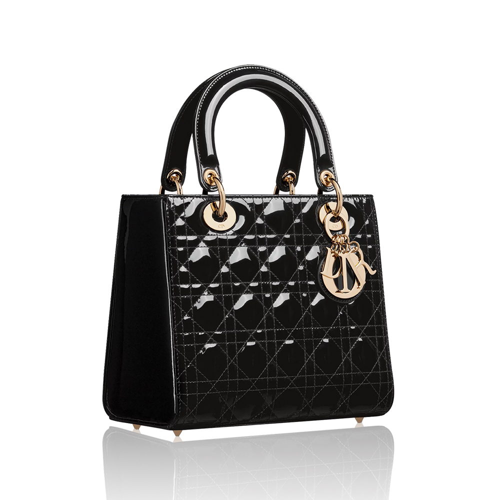 Dior Medium Lady Bag - Lacquered Calfskin (Replica) - Ultra-Collectible